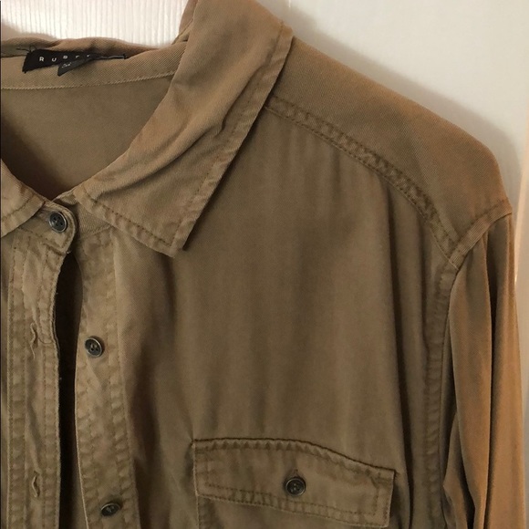 Olive Button Down - Picture 2 of 2